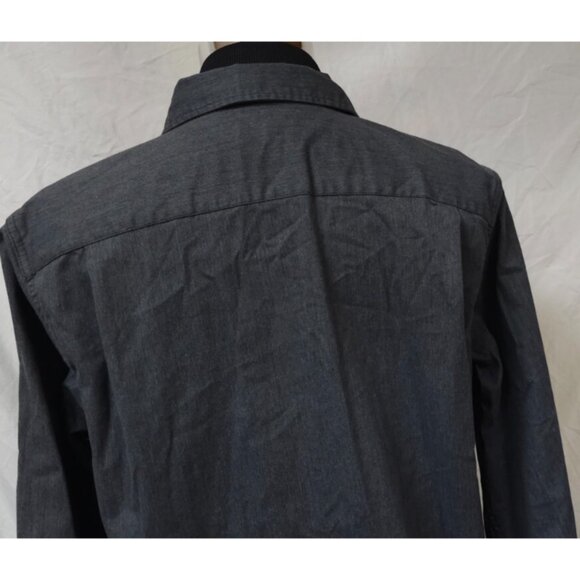 Wrangler Epic Mens Large Dark Charcoal Heather Long Sleeve Soft Denim Shirt - Picture 9 of 12